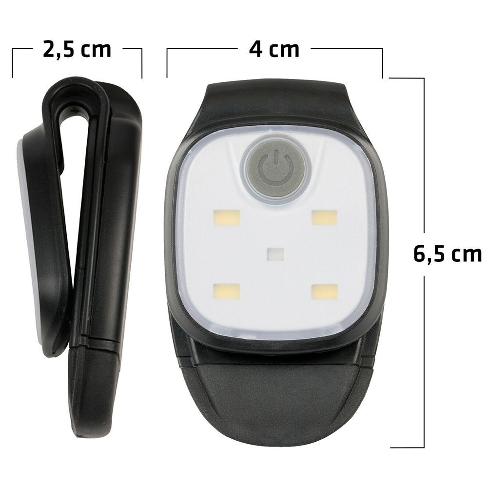 LED Clip Lamp 4 Lighting Modes Running Clip Light Safety Warning for Jogging Night Walking for Fishing Hiking USB Rechargeable 5