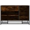 Shoe Bench Smoked Oak 80x40x53.5 cm Wood Based Panel and Metal