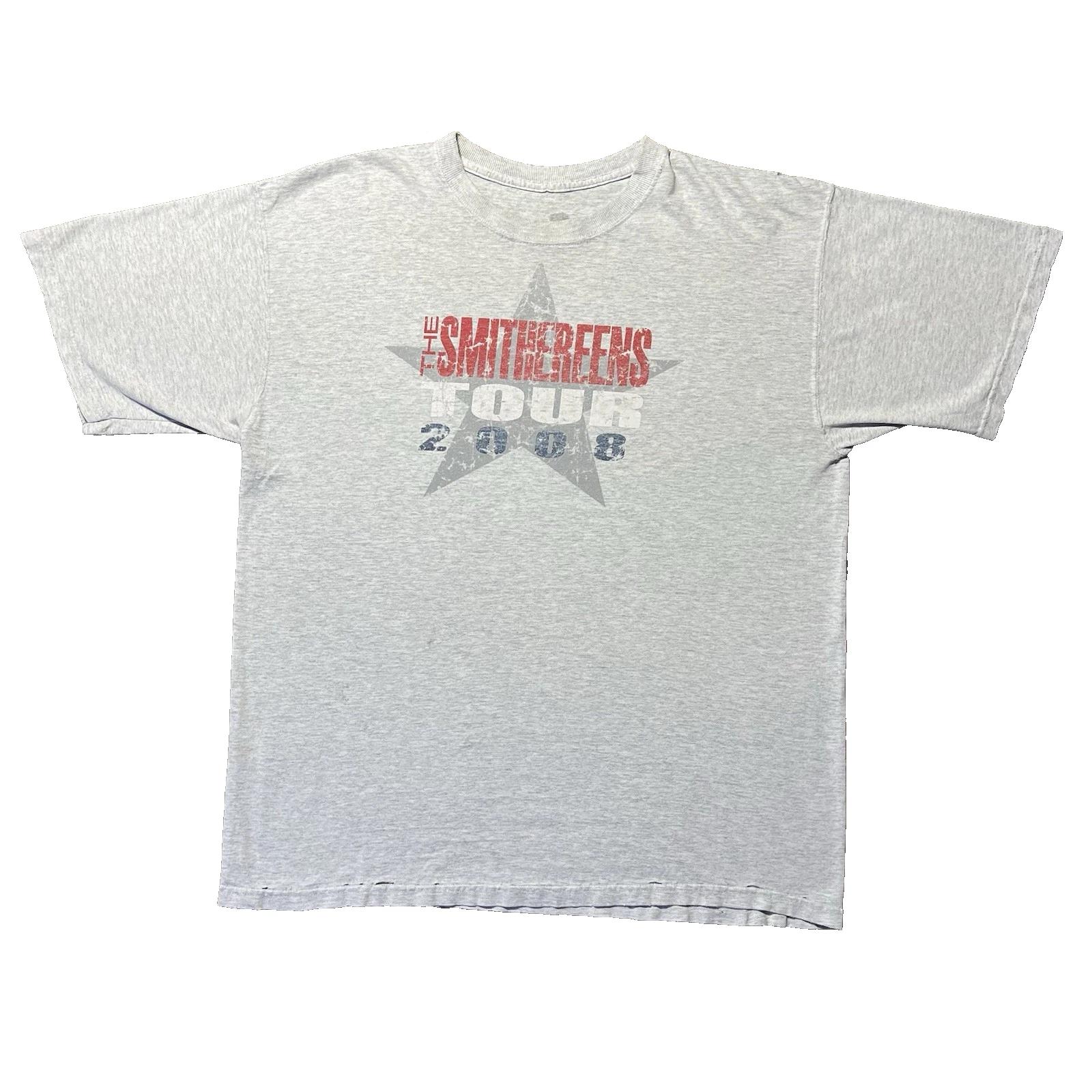 The Smithereens T Shirt L 2008 USA Tour Rock Concert Band Tee Faded Graphic 2XL