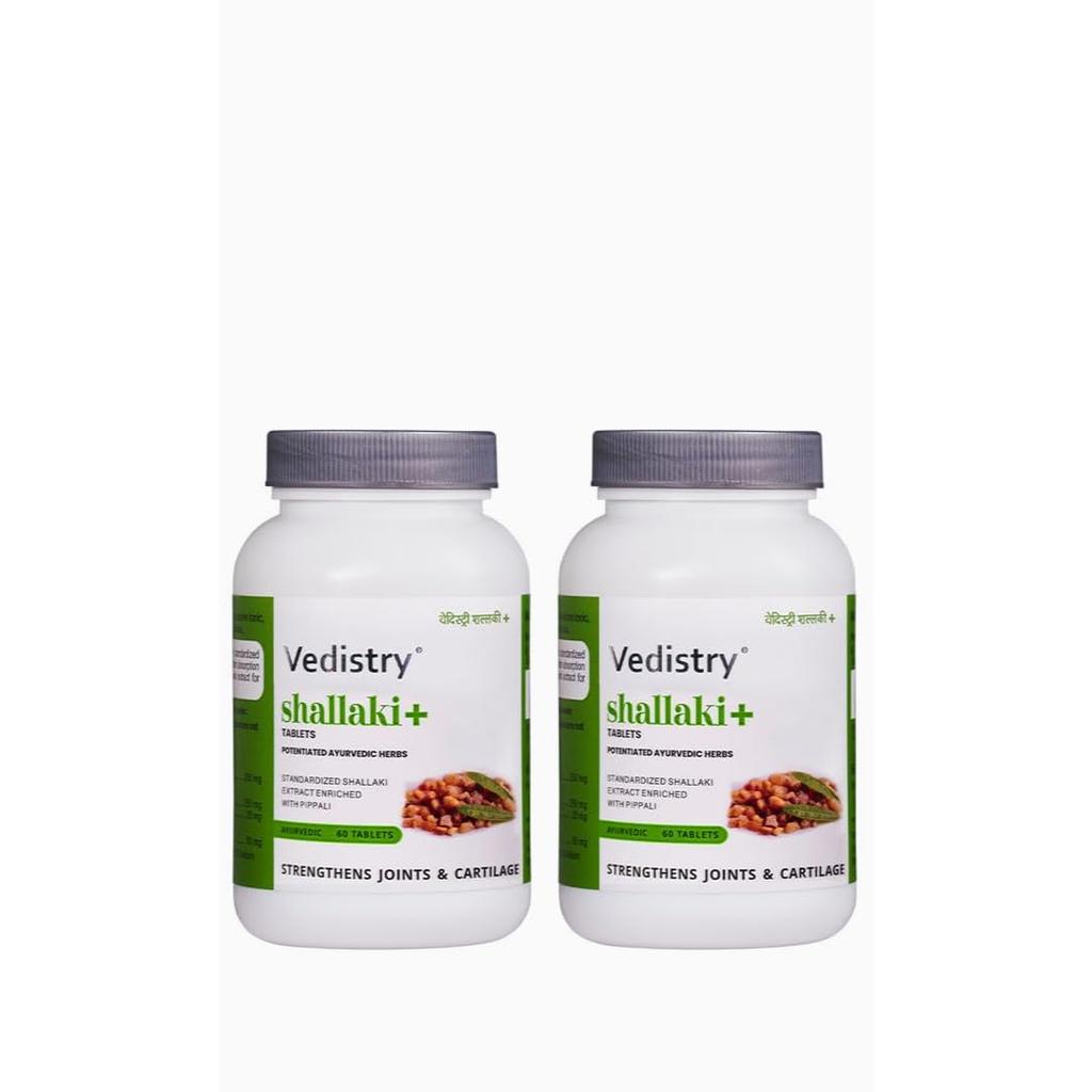 Vedistry Shallaki+ Tablets Ayurvedic Joint Mobility Support With Boswellia And Piperine For Flexible Movement Support 60 Tablets Pack Of 2