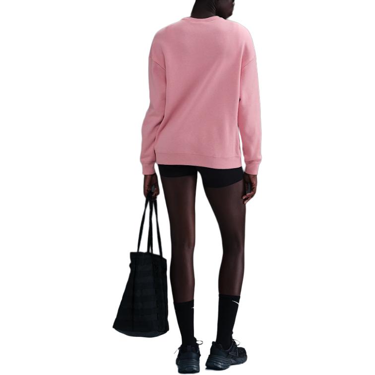 Nike Logo Embroidered Loose Long Sleeve Sweatshirt Women sweatshirt Pink HV2326-699