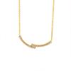 Zirconia Smile Necklace: Women's Titanium Steel Clavicle Chain, Trendy Non-fading Jewelry with Versatile Niche Design