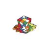 Creative Fashionable Cartoon Cube Brooches Vibrant Colorful Pins For Individual Style
