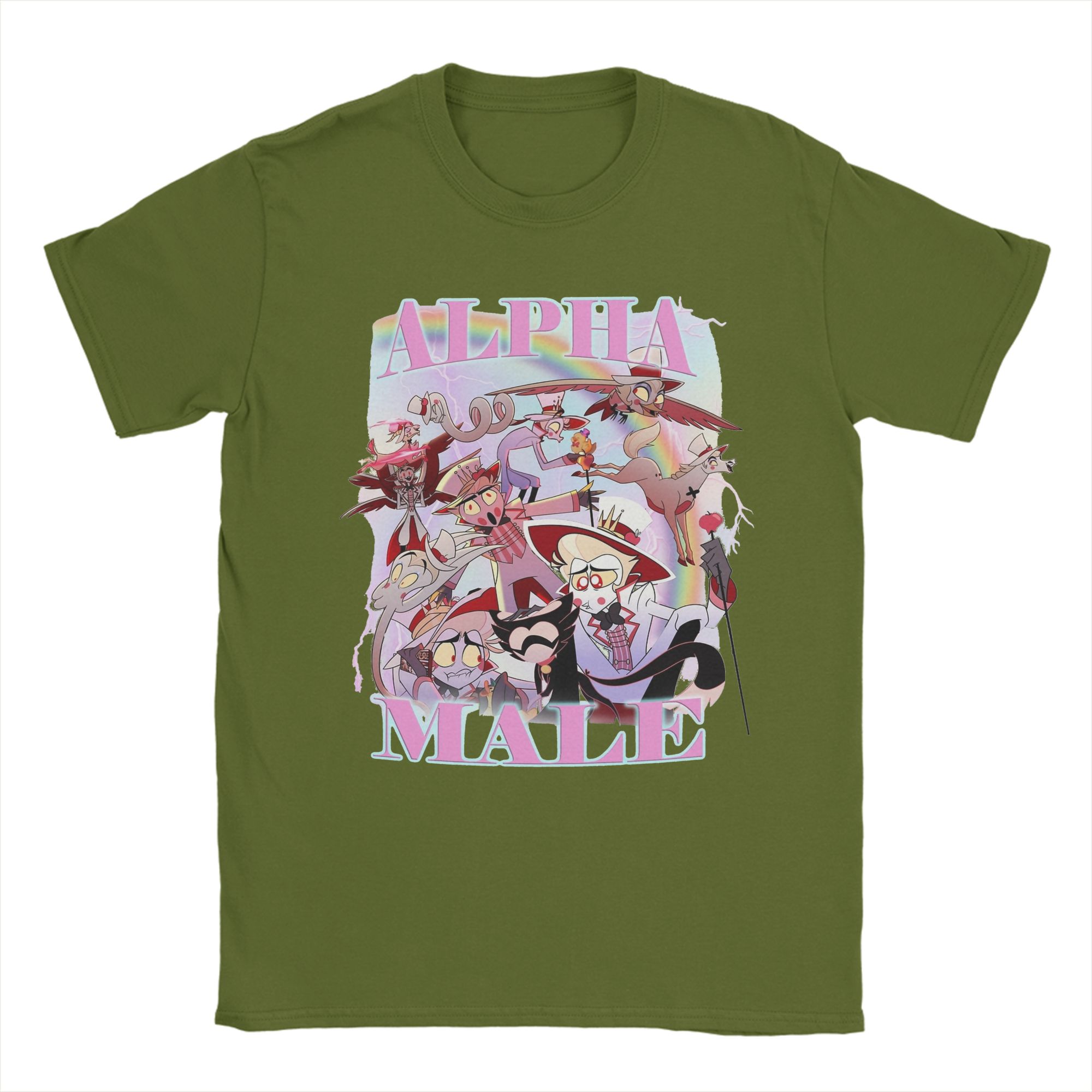 

Men s Lucifer Male Hazbins Hotels T Shirt Pure Cotton Clothing Awesome Short Sleeve Round Collar Tee Shirt 4XL 5XL T-Shirts 4XL