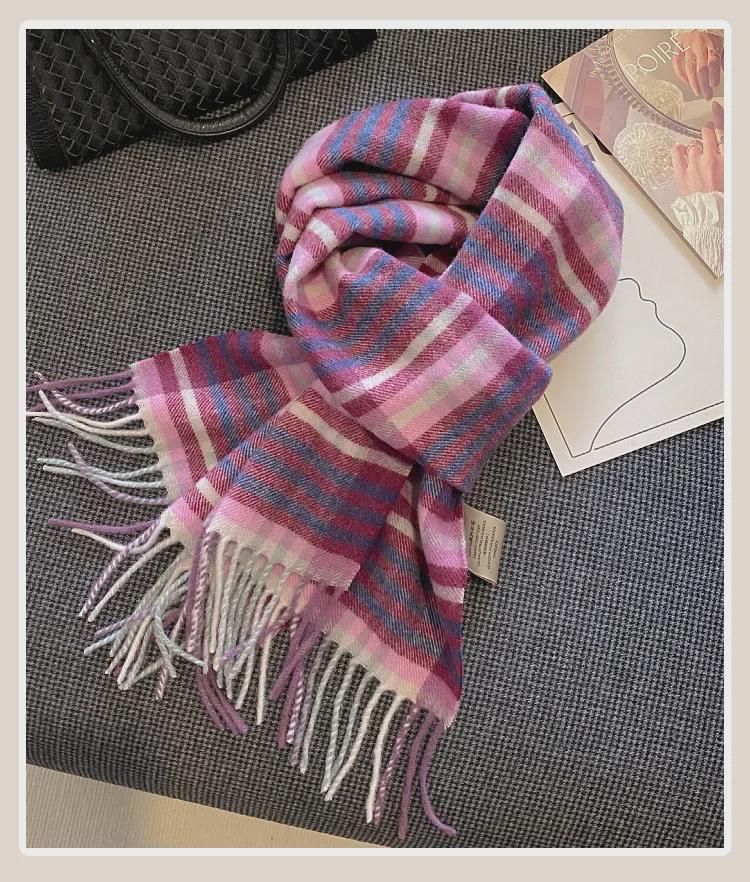 Modischer Schal aus australischer Wolle - Warmer, dicker und vielseitiger Schal für Damen und Herren, koreanischer Stil