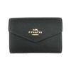 Coach Kartenetui Cross Grain Leder Geldbörse, Kartenhalter Damen Schwarz CH487-IMBLK
