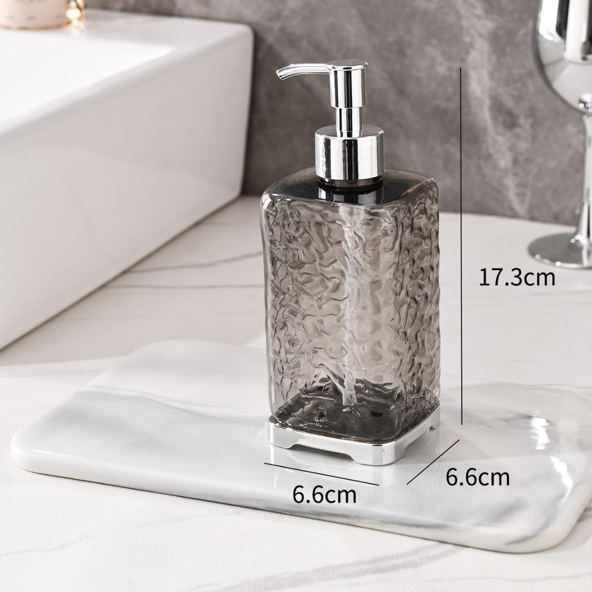 1pc Portable Liquid Dispenser Bottle Bathroom Glass Bottle Travel Liquid Hand Sanitizer Dispenser 450Ml Bathroom Soap Dispenser
