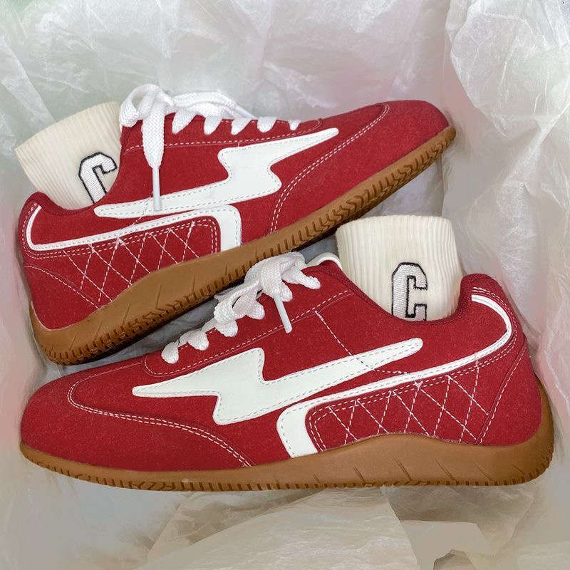 Black German Training Shoes Women's Autumn Thin-soled Sports Shoes Versatile Non-slip Flat Bottom Lightweight and Not Tired Feet Casual Shoes