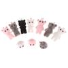 2Pcs Cat Bear Pendant Kawaii 3D Fluffy Flocking Charms Miniature Dolls Keychain Necklace Pendant Diy Crafts Jewelry Make