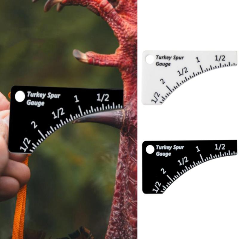 Multifunctional Wild Turkey Spur Gauge Portable Durable Turkey Spur Measure Ruler Compact Precision Measurement Tool With Buckle
