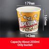 Large Capacity Popcorn Bucket Disposable Food Grade Paper Bucket Thickened Packag Box for Cinemas Oil Proof and Leak Proof Snack Packaging Container