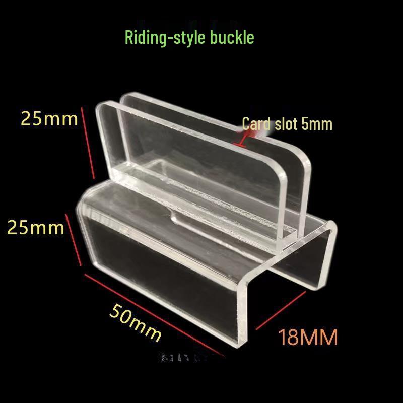 Acrylic Magnetic Clip for Signs - Transparent Plastic Snap Holder for Shelves