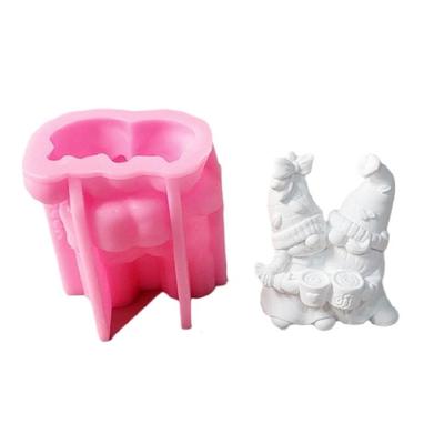 Molde de Silicona de Fácil Liberación Molde Detallado de Velas con Forma de Gnomo para Decoración de Cena Molde de Yeso para Amante del Hecho a Mano