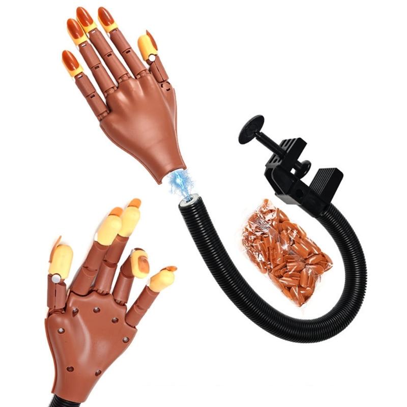 Detachable Nail Training Hand Model Magnetic Base Realistic Manicure Practice Tool Compact ABS