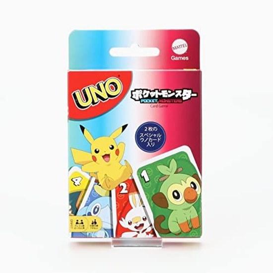 Mattel Game UNO Pocket Monster Card Party 2 10 Players Ages 7 Up Pokemon GNH17