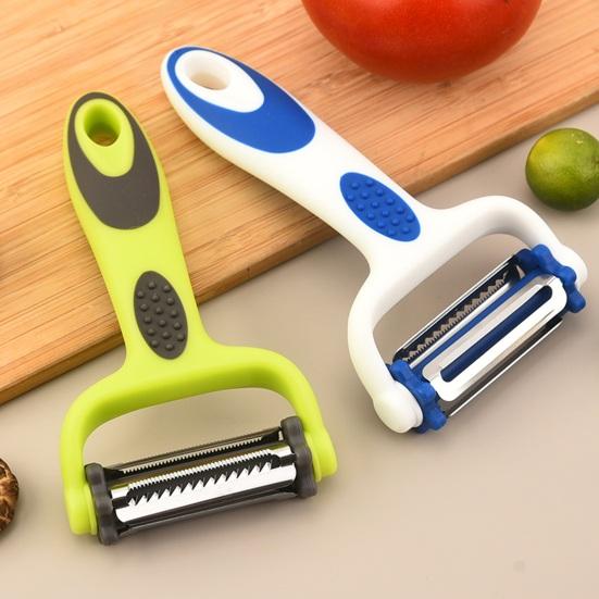 3 in 1 Swivel Vegetable Peeler, Rotating Stainless Steel Fruit Cutter, Multifunctional Kitchen Tool for Potato Apples Carrot