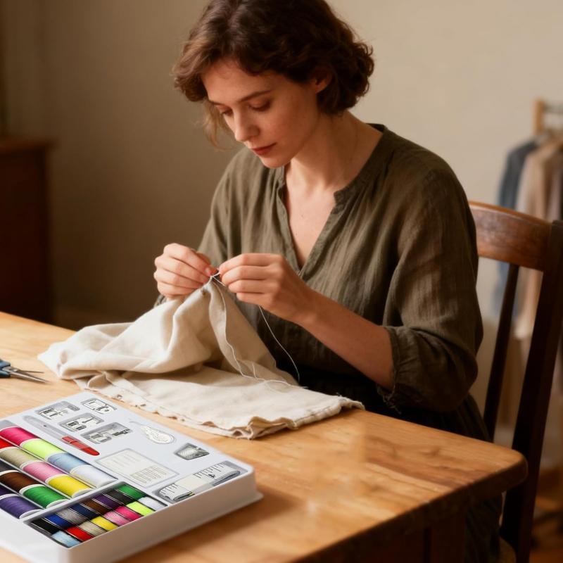 Sewing Threads Presser Foot Bobbins Kit for Hand & Machine Sewing DIY Embroidery