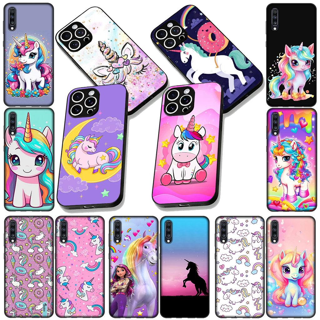 Phone Cover for Apple iPhone 13 12 Mini XS 11 Pro Max 7 8 Plus XR SE 2022 2020 SE3 Case Rainbow Unicorn Anime Cartoon Horse