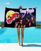 Rock Singer D-Deep P-purple Band Printed Beach Towel Thread One Piece Anime Bath Towel 75x150cm Bathroom Shower Washcloth Home