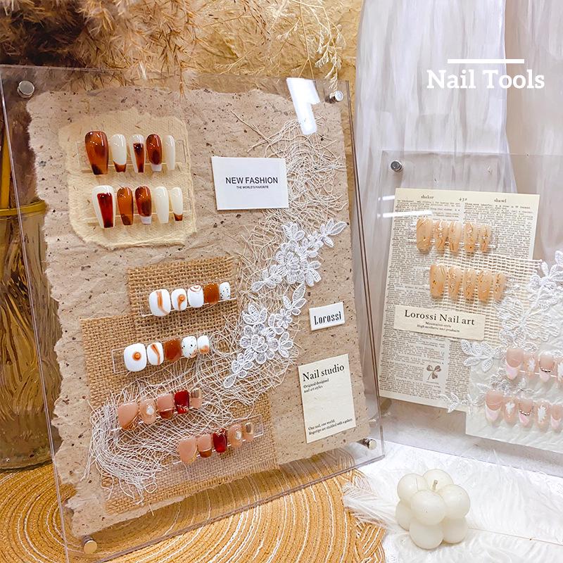 Wearable Acrylic Nail Art Display Board for Manicure Photos