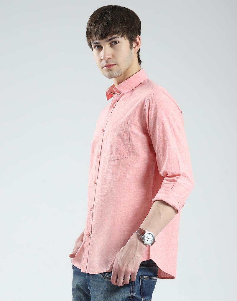 Monte Carlo Men's Regular Fit Full Sleeve Solid Shirt
