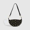 Designer Studded Shoulder Bag Rivet Crescent Bag  New Women Metal Underarm Bag High-end Retro Rivet Polka Dot Shoulder Bags