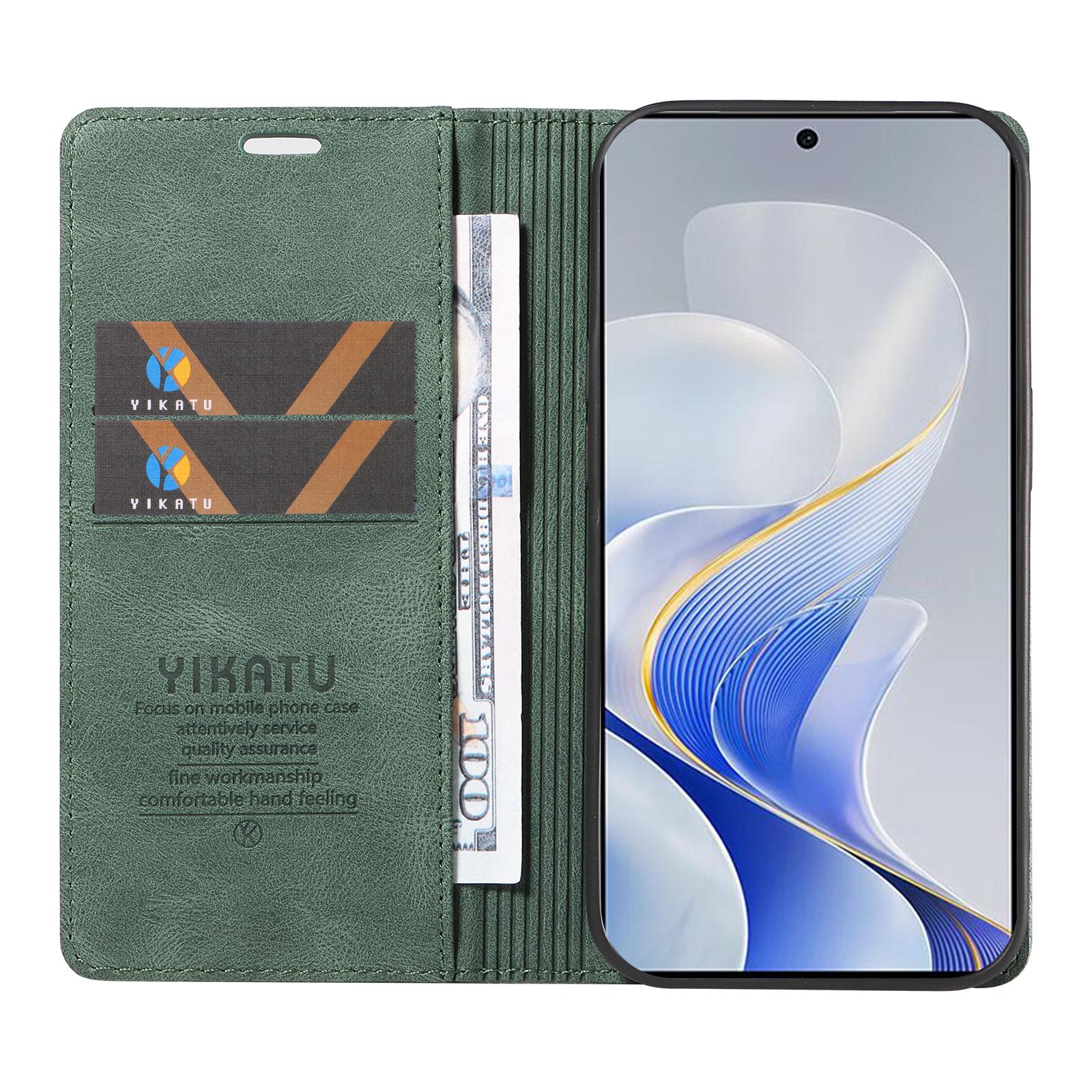 

YIKATU YK-004 For vivo S19 5G/V40 5G Case Skin-Touch PU Leather Phone Cover Green