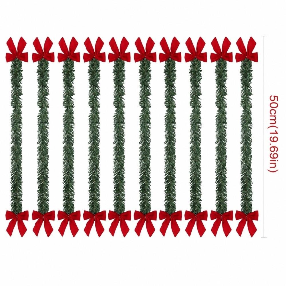 10pcs Flexible Christmas Wreath Bendable Xmas Door Wreath Christmas Garland Christmas Party