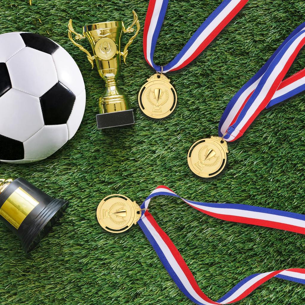 GeeRic 12 Gold Medals with Metal Straps for Winners, Awards,