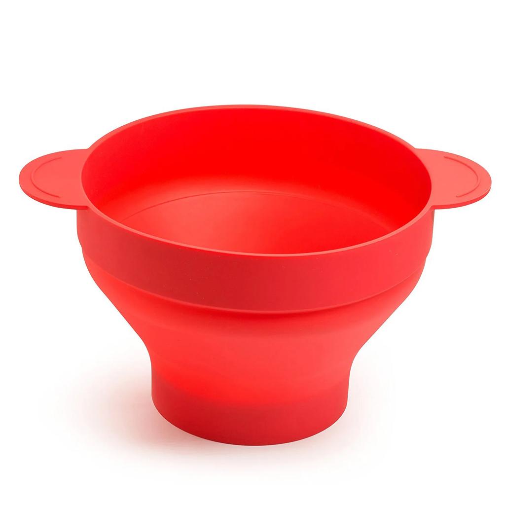 Silicone Popcorn Bowl with Handle Microwave Oven Folding Popcorn Bucket High Temperature Resistant Large Popcorn Bucket with Lid