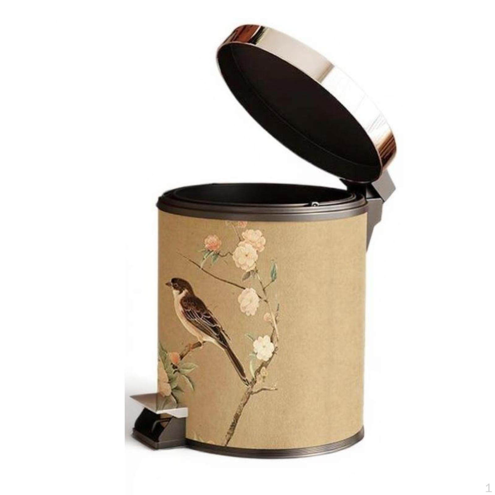 Chinese Design Trash Can, DoubleTier Wastebasket