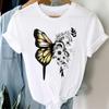 Tee Top Tshirt Fashion Clothes Unisex Butterfly 90s Trend Cute Print Lady FeUnisex Clothing Short Sleeve Printing T Casual Cartoon Graphic T-shirt