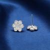 Camellia Stud Earrings for Women, Fresh Chinese Style, Elegant Floral Design, Sleep-Friendly, Perfect for Moms