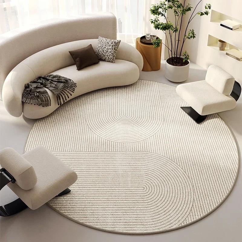 

Round Carpet for Living Room Big Size Bedroom Rug Modern Home Decor Washable Anti-slip Floor Mat Soft Area Rugs Diameter 80cm