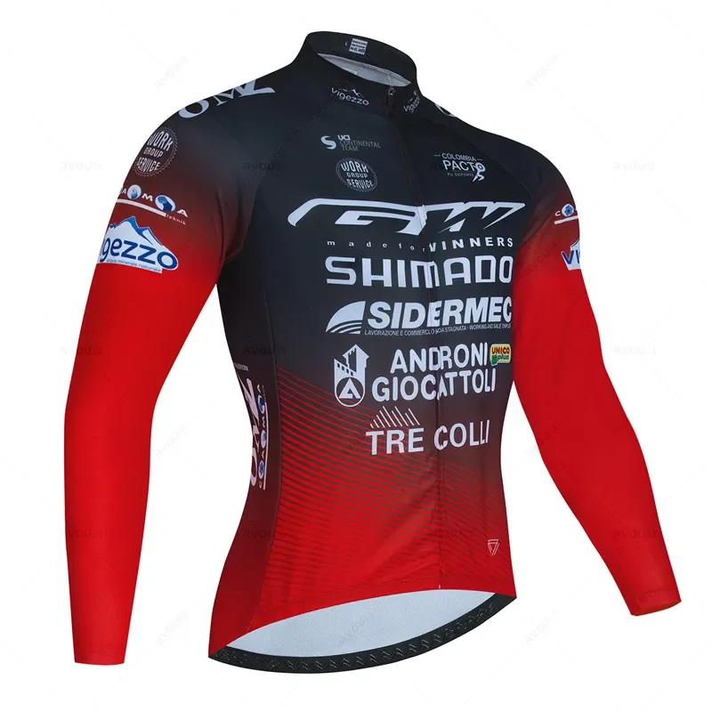 Gw Autumn Pro Team Cycling Jersey 19D Bib Set MTB Uniform Bicycle Clothing Quick Dry Bike Clothes Mens Long Cycling Wear