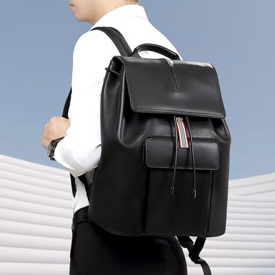 Genuine Leather Men's Stylish Casual Men's Backpack Large Capacity Waterproof Computer Top Layer Cowhide Backpack Bag