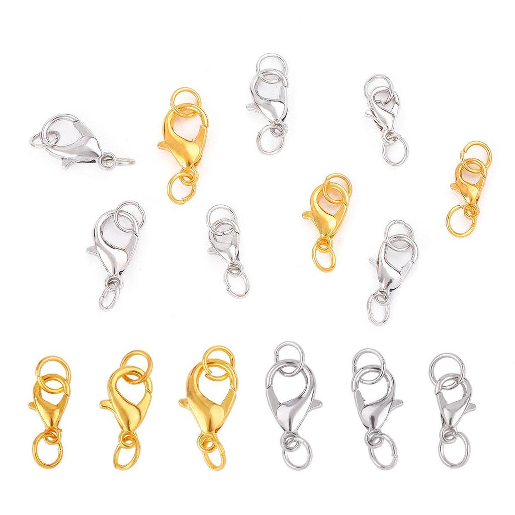 10Pcs DIY Jewelry Alloy Lobster Buckle, High-Quality Keychain Buckle, Handmade Accessory Single Circle Connection Buckle