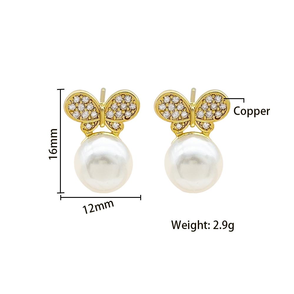Brincos de Pérola com Diamante Mais Vendidos Brincos de Zircônia de Alta Qualidade Brincos da Moda para Menina