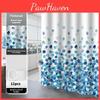 Polyester Shower Curtain With Logo Print And Waterproof Fabric For Bathroom Privacy And Hospitality Use
