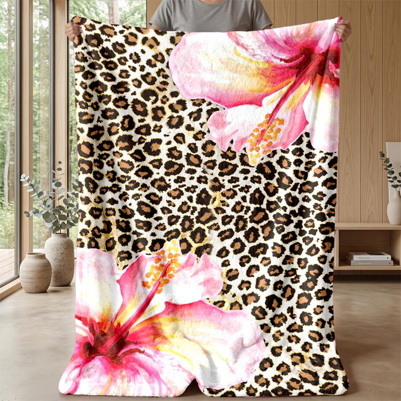 Floral Fantasy Frame 1 Theme Blanket Lightweight Warm Flannel Blanket Decorative Throw Blanket for Home Decoration