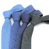 Solid Color Jean Fabric Tie Adjustable Retro Cravat Simple Denim Men Necktie  Boys