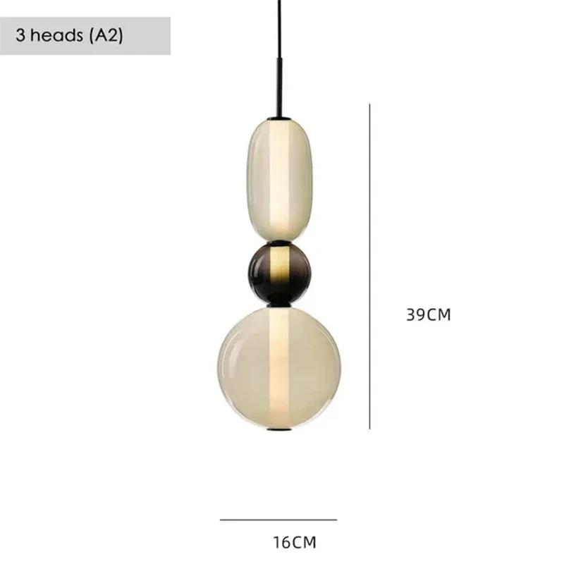 European Modern New LED Candy Glass Chandelier Living Room Dining Room Bedroom Bedside Decorative Atmosphere Lighting