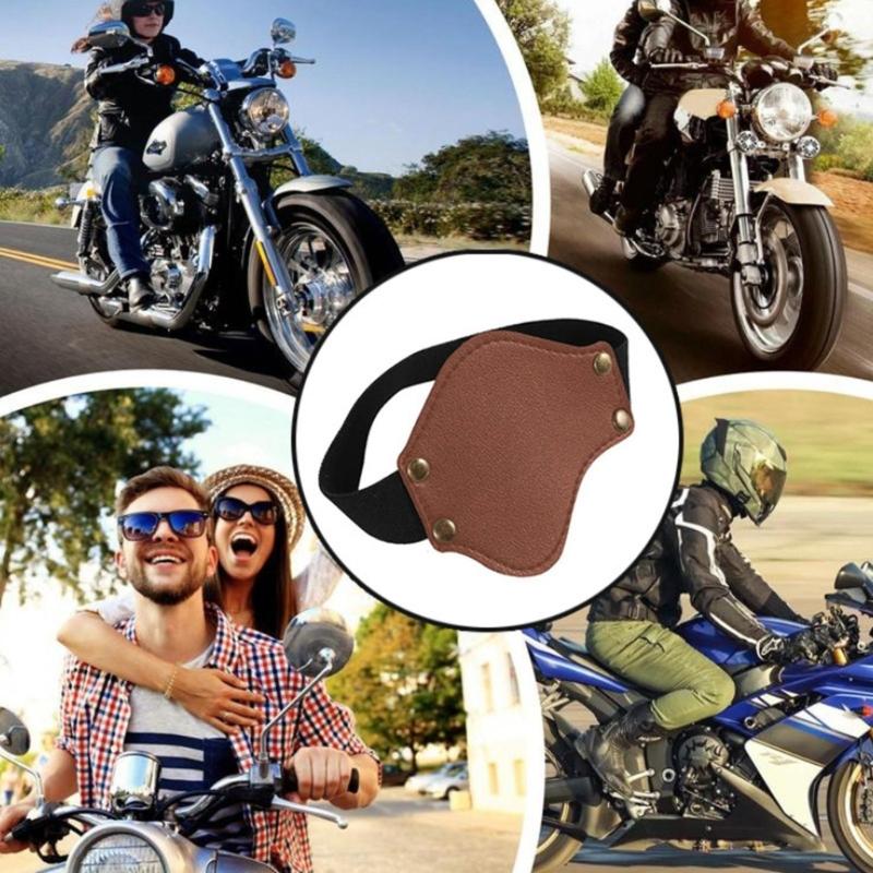 Anti Slip Cycling Shoe Covers with Elastic Strap Abrasion Resistant PU Leather Shoe Protectors For Outdoor Motorcycling
