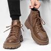 Men's Autumn British Style High-top Leather Shoes Men's Outdoor Cargo Board Shoes Retro Sports Casual Fashion Shoes M587