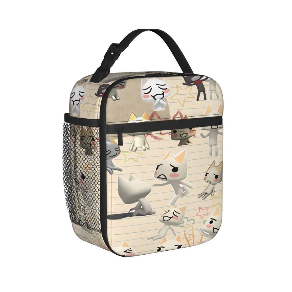 Toro Inoue Cat Lunch Bag For Women Print Lunch Box Kawaii Office Cooler Bag Portable Insulated Waterproof Thermal Lunch Bags