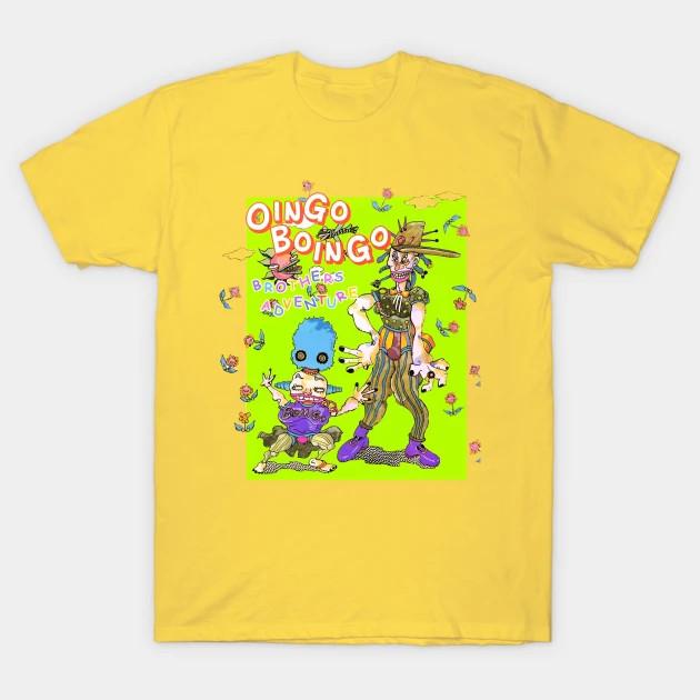 T-shirt Aventure des Frères Oingo Boingo Manches Courtes Jaune Unisexe S-5XL E1280