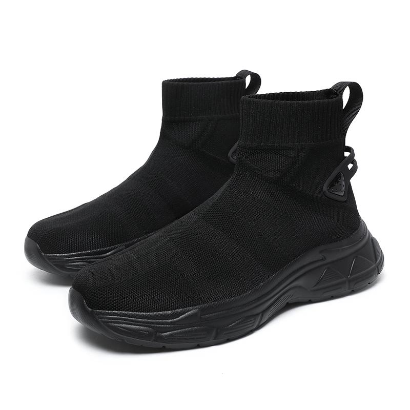 New Couples Socks Sports Shoes Fashion Breathbale Black Trainers Men Casual Walking Sneakers High Top Women's Gym Sneakers 36-48