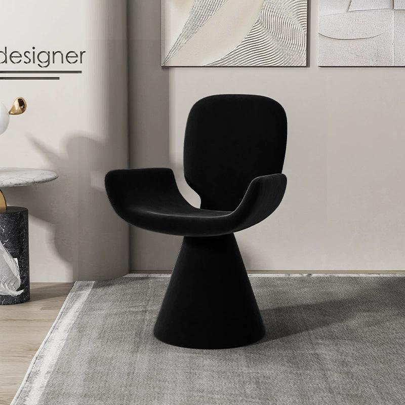Light Luxury Swivel Backrest Chair for Girls - Perfect for Bedroom, Dressing Table, Nail & Beauty Salon