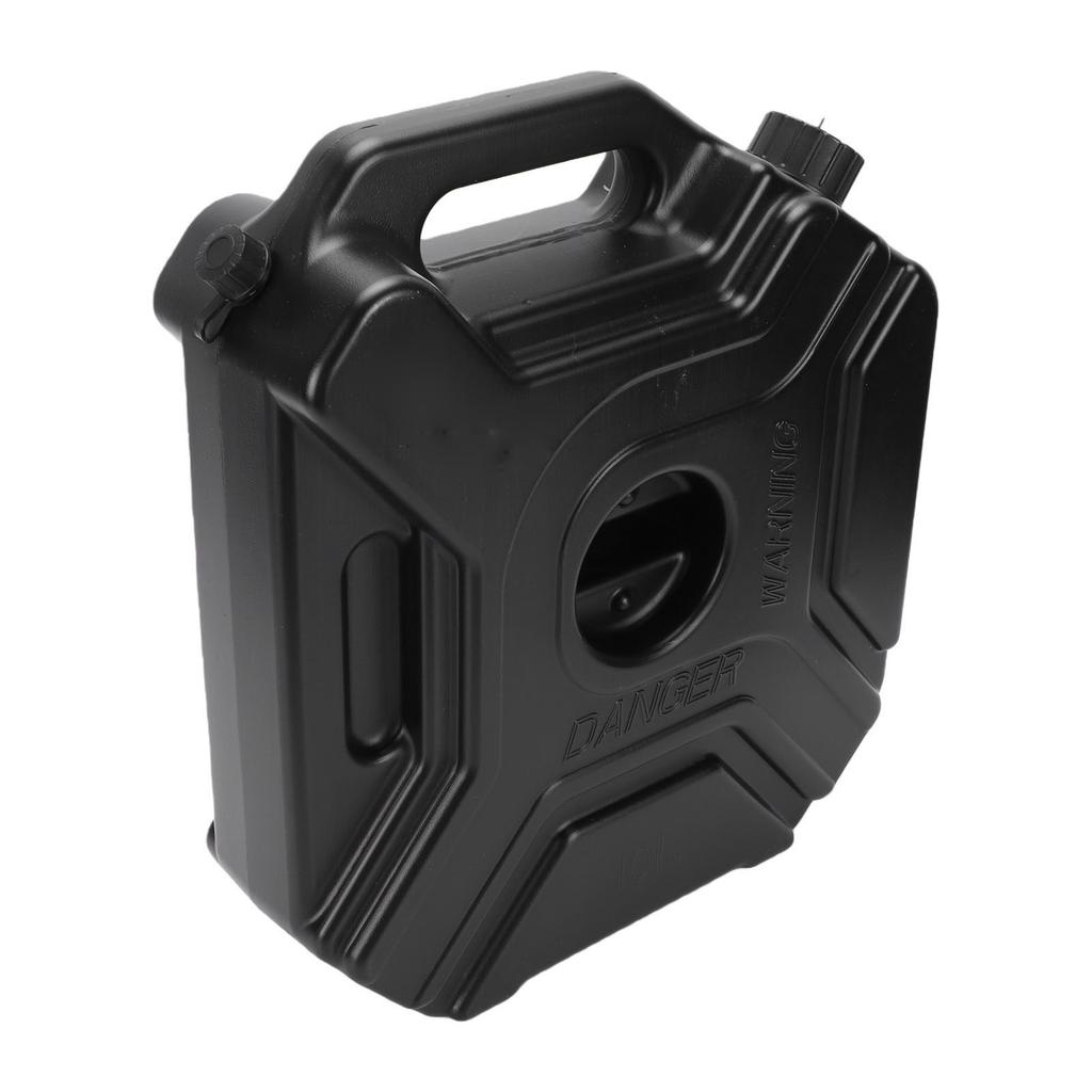 Portable Tank with Locking Mounting Bracket 10L Fuel Petrol Oil Water Tank for Car Motorcycle SUV ATV UTV Black