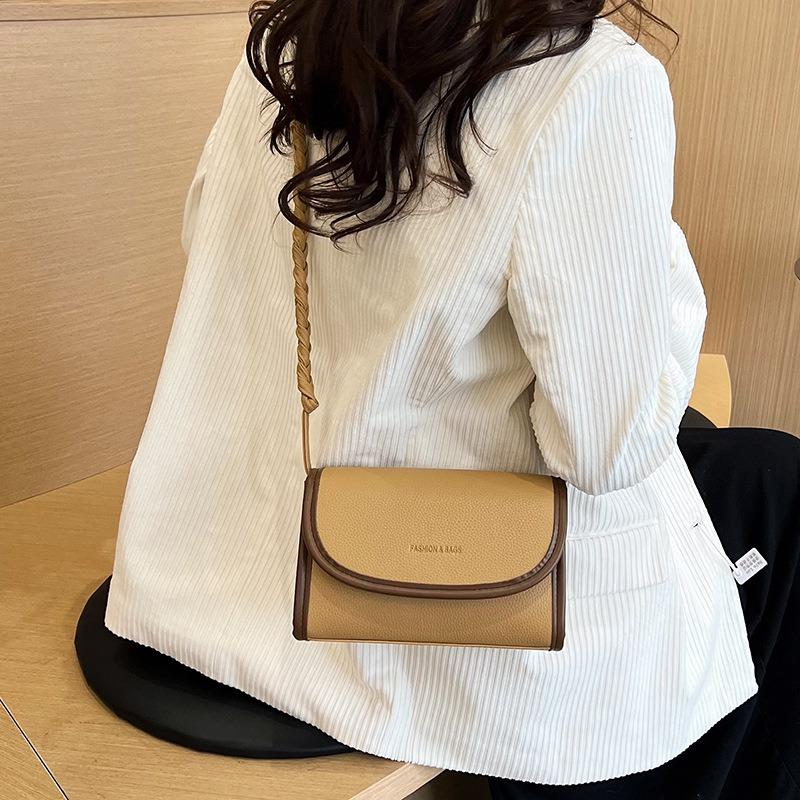 Women's small backpack autumn solid color shoulder bag fashion trend versatile texture messenger small square bag